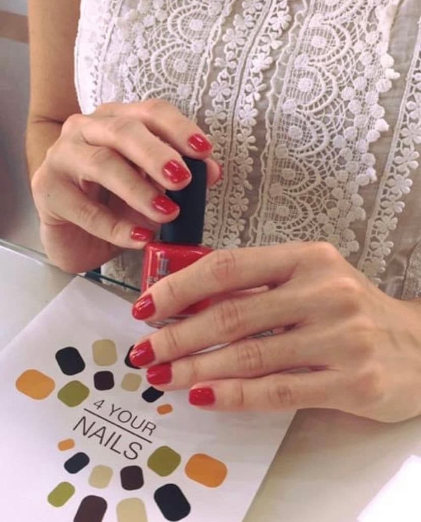 Classic red manicure